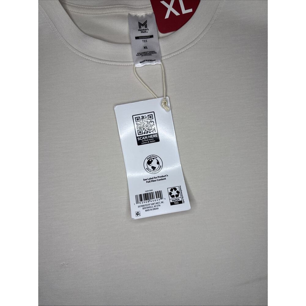 Member's Mark Women's Sand Wash (Short Sleeve) Tee Cream Size XL - Picture 8 of 16